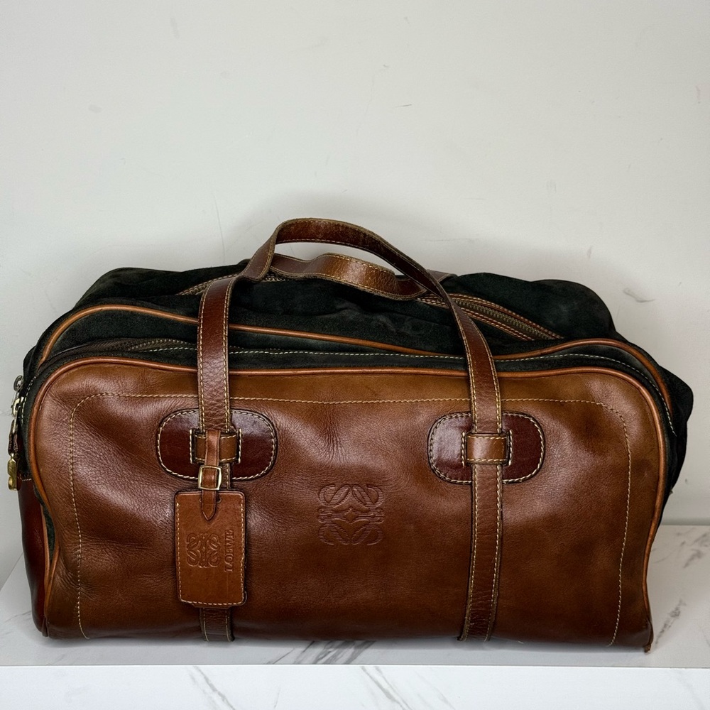 Loewe, Madrid leather & suede duffel bag